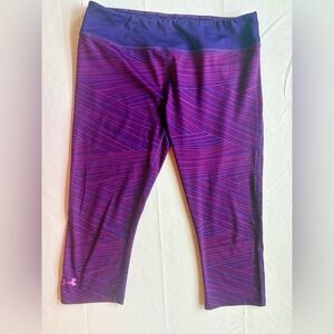 Under Armour Vivid Purple Patterned Leggings Large